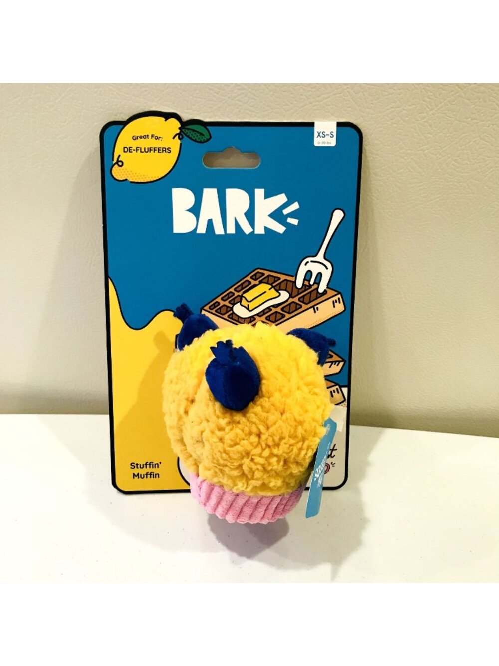 Bark BARKFEST in BED Stuffin Muffin Plush Squeaker Dog Toy XS-S